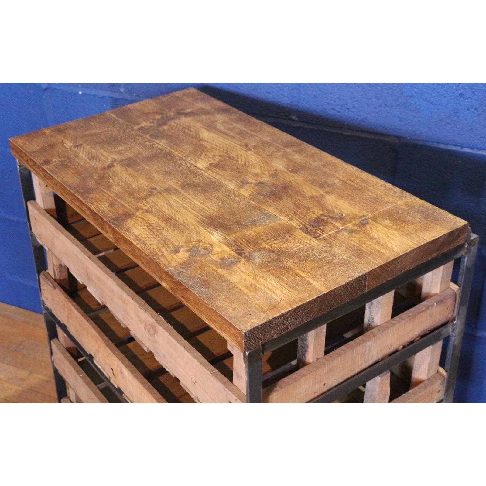 Un vintage industrial rústico 4 cajón cofre almacenamiento de | Etsy