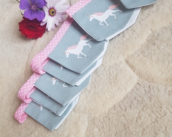 Unicorn bunting - Sophie Allport fabric, pink bunting, pretty bunting, nursery bunting, horses and unicorns, bunting, home accessories,