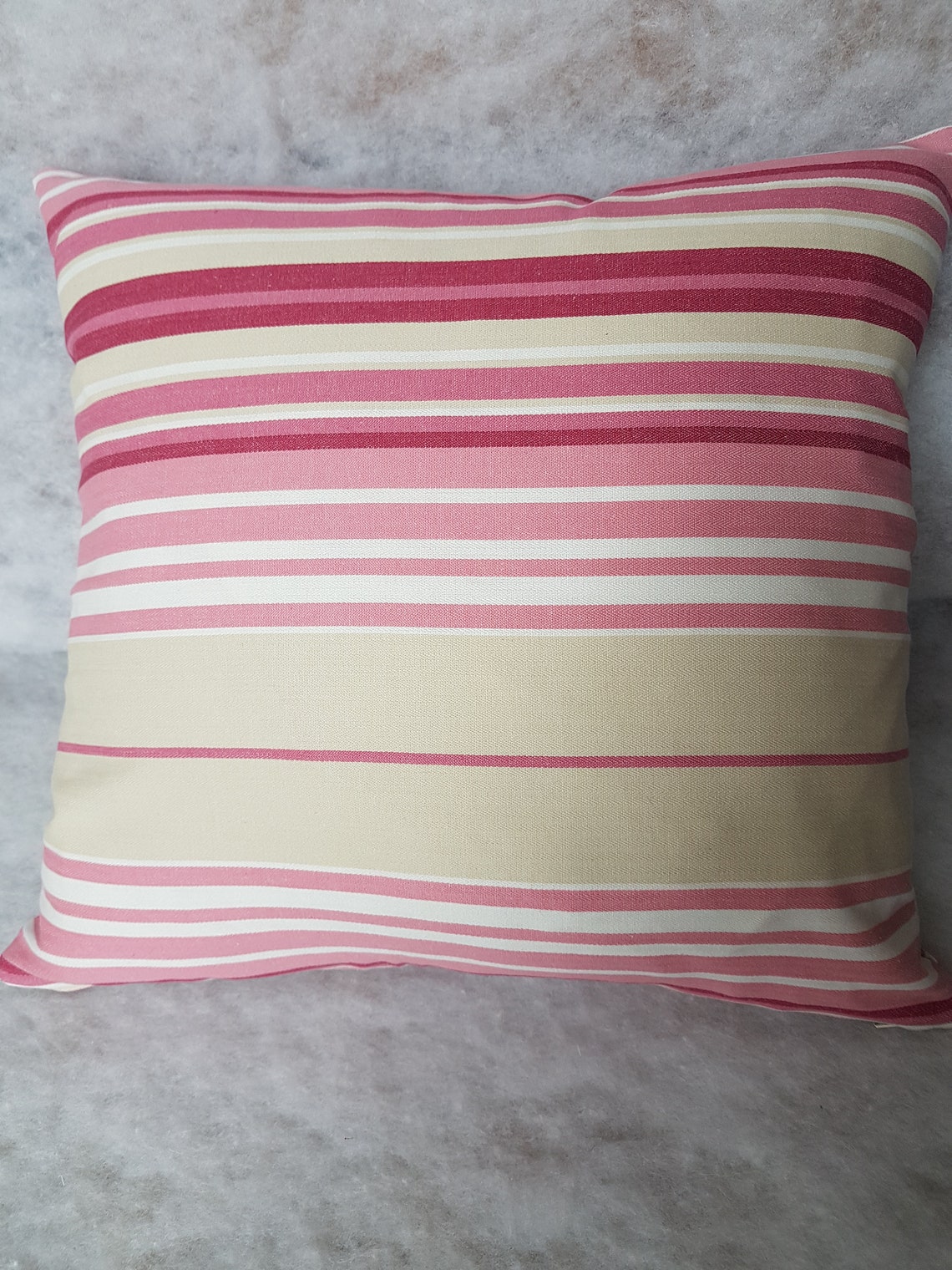 Pink Striped Cotton Cushion Cover Striped Cushions Cotton Etsy UK
