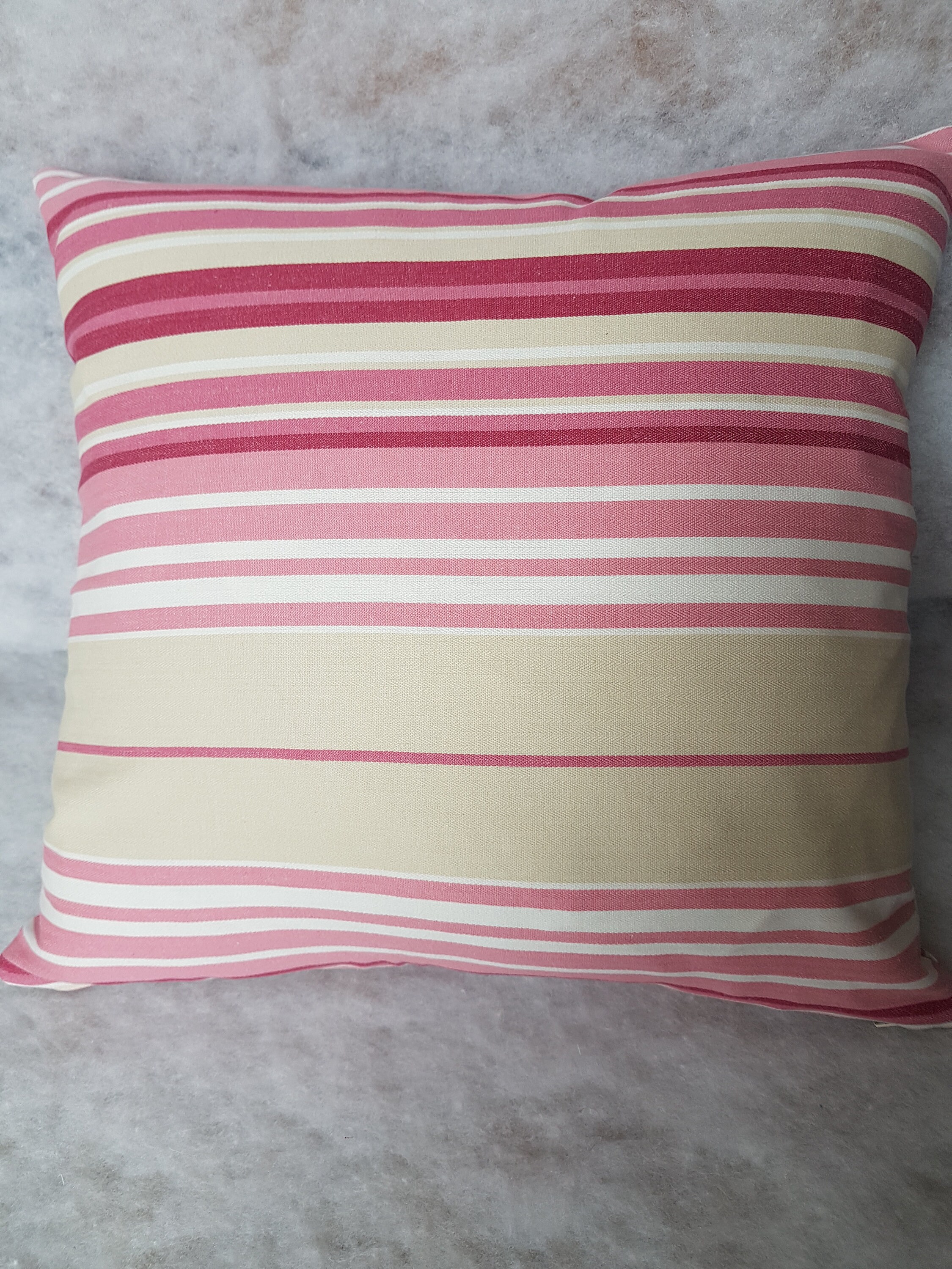 Pink Striped Cotton Cushion Cover Striped Cushions Cotton Etsy UK