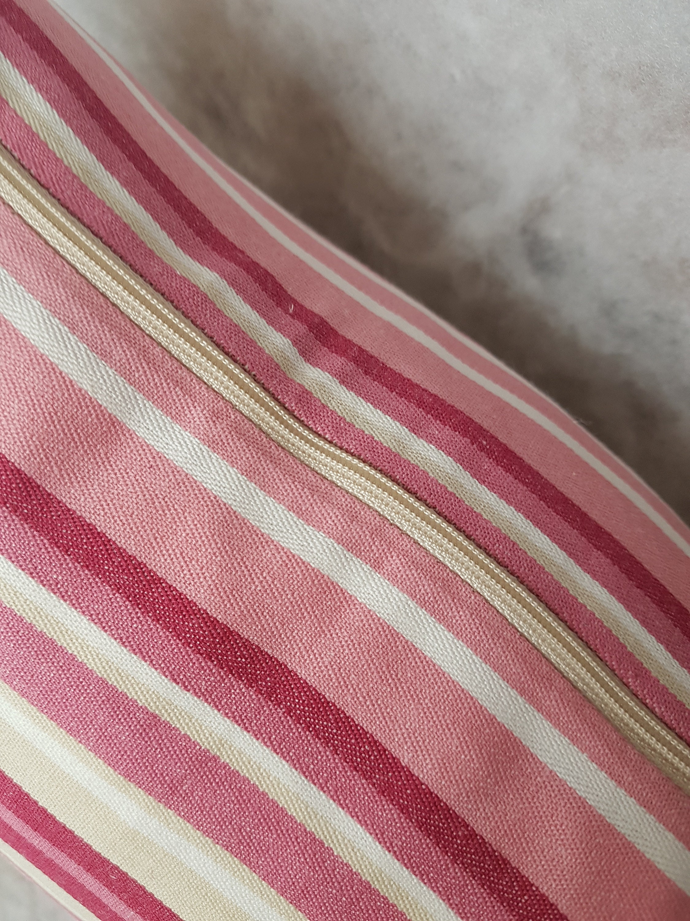 Pink Striped Cotton Cushion Cover Striped Cushions Cotton Etsy UK