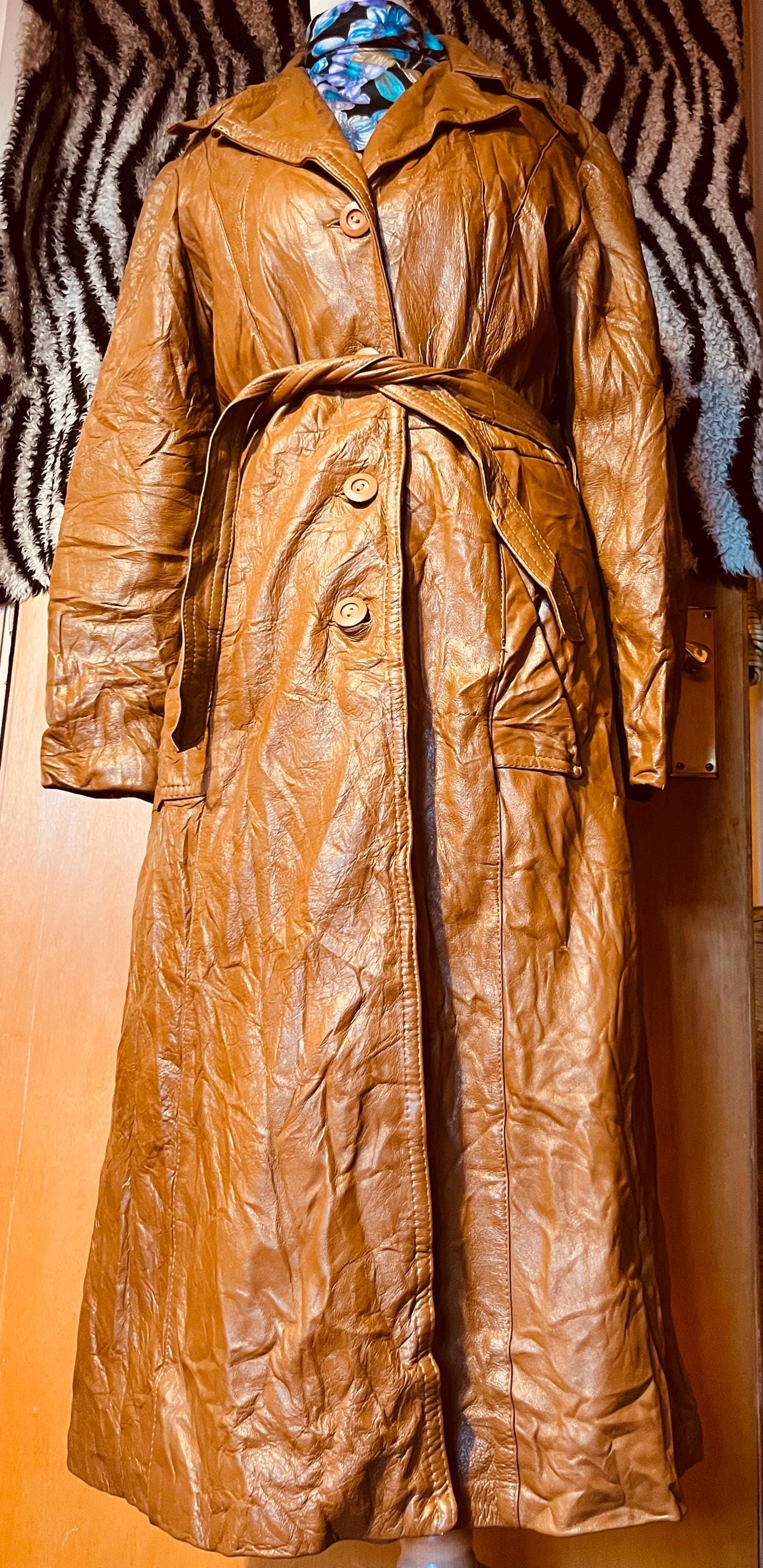 Veste Blouson 70s Skaï Vinyl Rouge - Taille 36/38 - Vrai Vintage Années 70