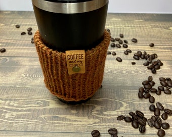Kaffee gemütlich für heiße Getränke / Kaffeetassenhülle, Kaffeeliebhabergeschenk / Wiederverwendbare Tasse gemütlich / Lehrergeschenke / Geschenke unter 10
