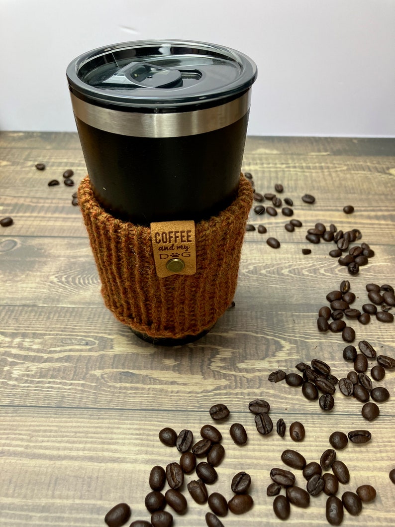 Coffee Cozy for Hot Beverages/ Coffee Cup Sleeve, Coffee Lover Gift/ Reusable Cup Cozy/ Teacher Gifts/ Gifts Under 10 image 1