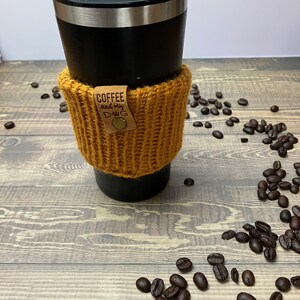 Coffee Cozy for Hot Beverages/ Coffee Cup Sleeve, Coffee Lover Gift/ Reusable Cup Cozy/ Teacher Gifts/ Gifts Under 10 image 5