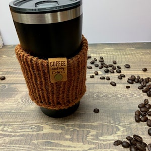 Coffee Cozy for Hot Beverages/ Coffee Cup Sleeve, Coffee Lover Gift/ Reusable Cup Cozy/ Teacher Gifts/ Gifts Under 10 image 2