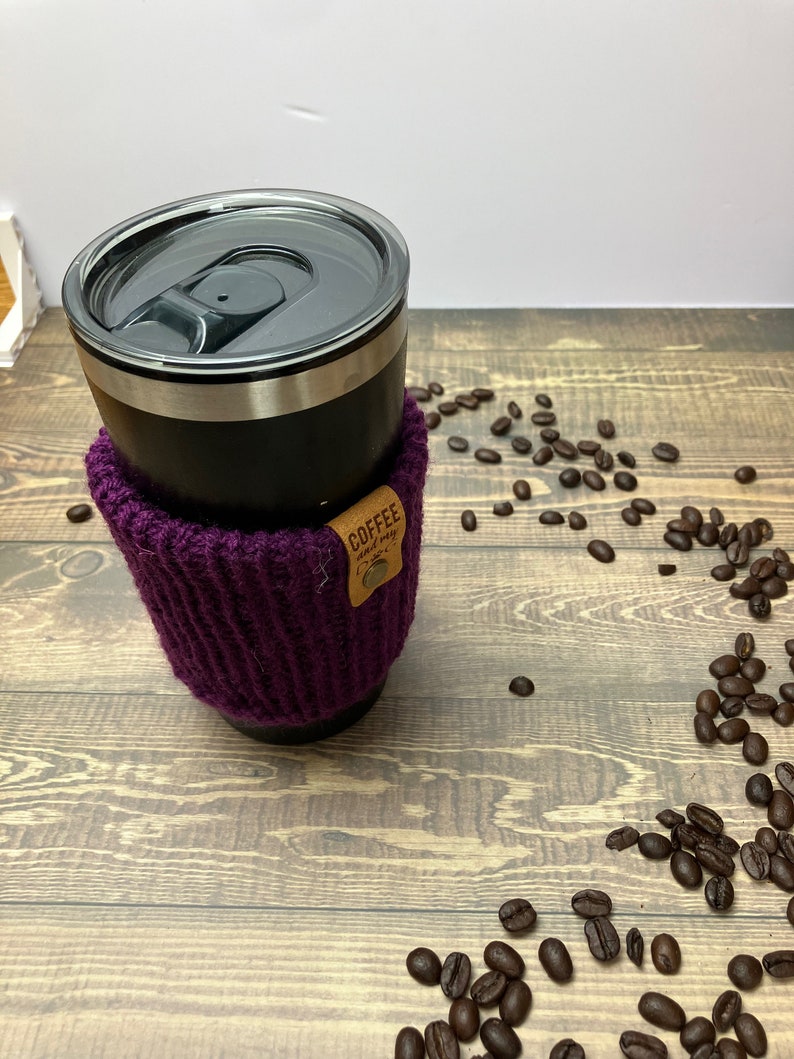 Coffee Cozy for Hot Beverages/ Coffee Cup Sleeve, Coffee Lover Gift/ Reusable Cup Cozy/ Teacher Gifts/ Gifts Under 10 image 3