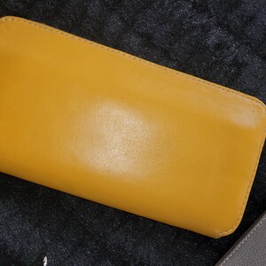 Monedero grande, elegante cartera de piel de aprox. 22,5 x 11,5 cm
