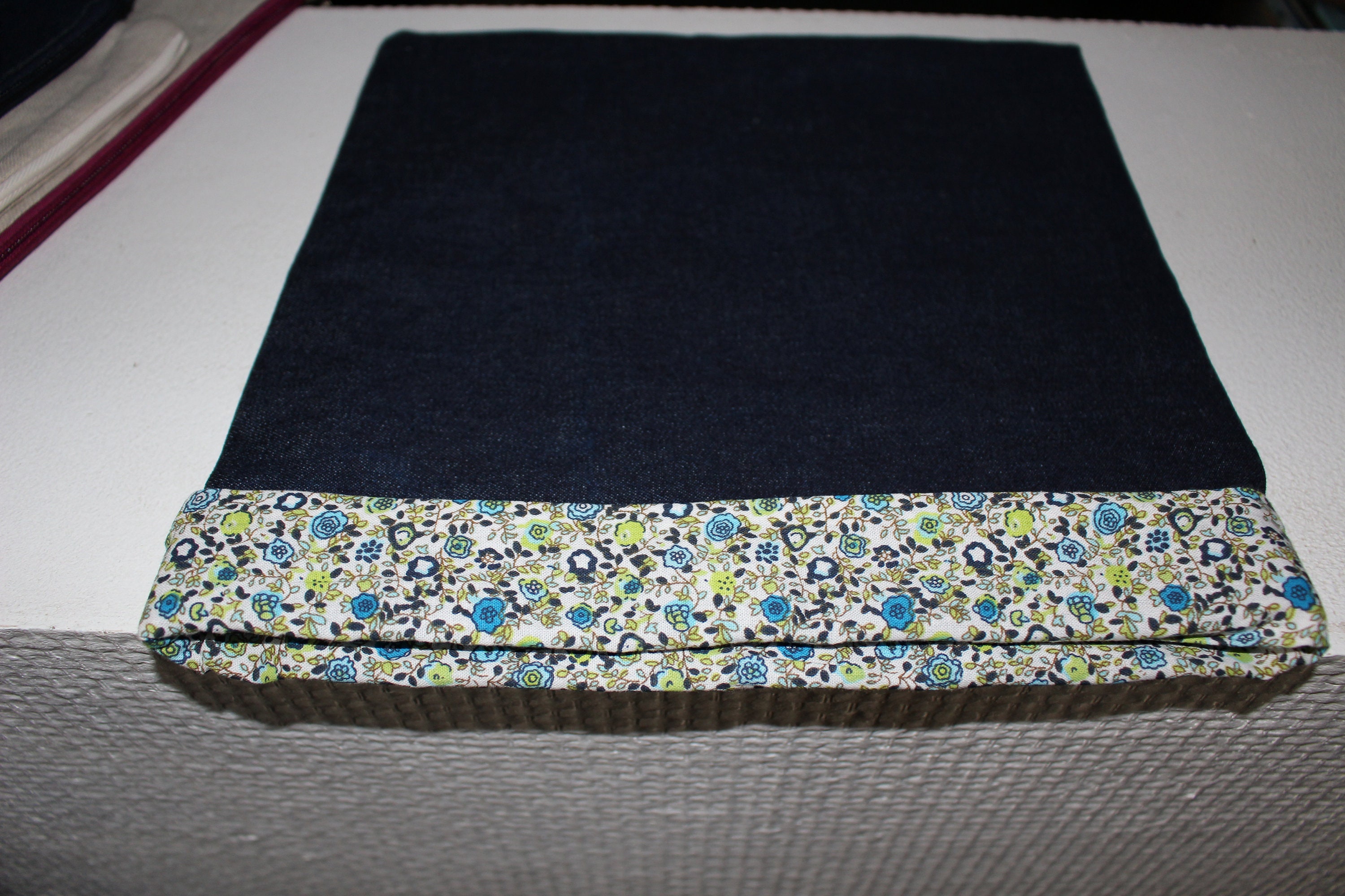 Vide-Poche, Panière, Cache-Pot en Tissu Liberty et Jean Réversible.