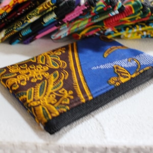 Coin purse, zipped wax pouch approximately 12 X 8 cm