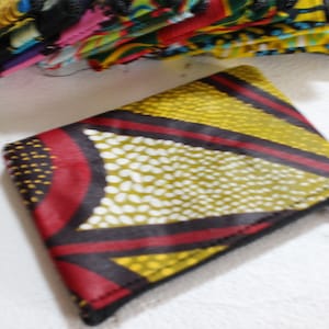 Coin purse, zipped wax pouch approximately 12 X 8 cm