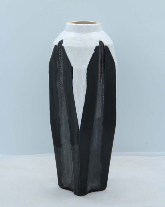 Art Deco Style Vase. Art Deco Vase. Stoneware Art Deco Vase. Etsy