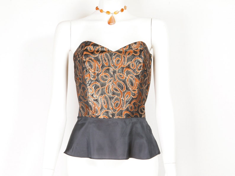 Guy Laroche boutique strapless vintage 1990 unscrawled Made in France size 40FRL very good condition
