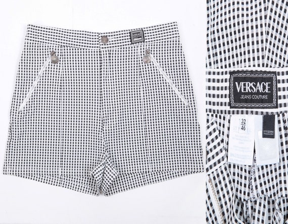 VERSACE 90s, Mini shorts in stretch material prin… - image 1
