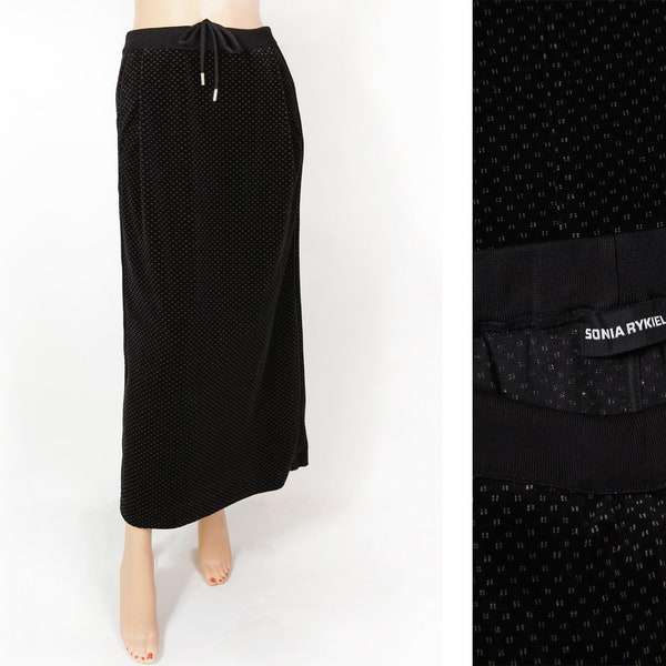 SONIA RYKIEL 2000s, Maxi velvet skirt, Size XS/Small.