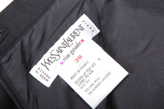 1990 YVES SAINT LAURENT Authentic black skirt in … - image 4