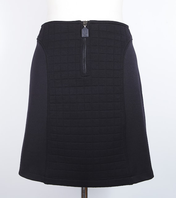 FENDI Vintage Quilted Black Skirt, 100% Authentic 