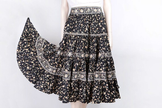 1980 Prairie skirt Soleiado ruffled skirt Provença