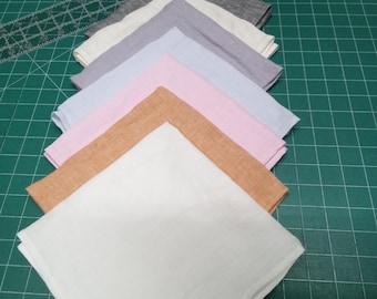 Simple Organic Linen Handkerchief - various sizes - Gift Ready