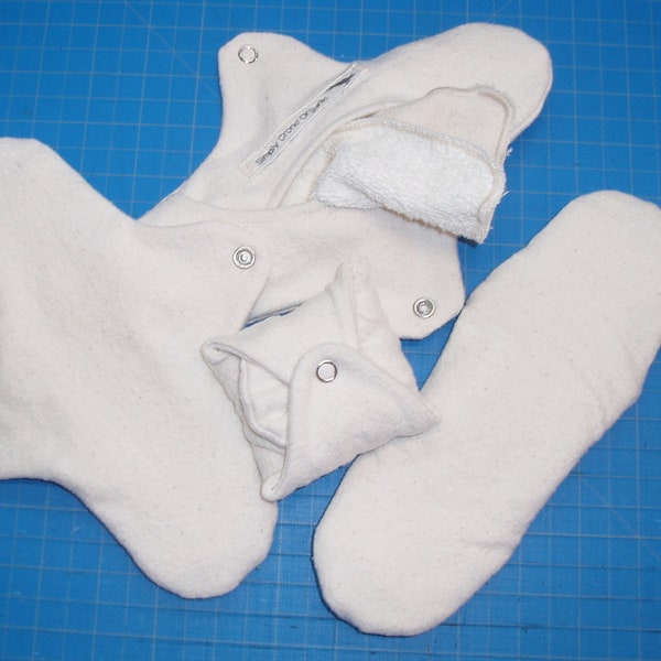 Organic Cotton Moon Pads - Day Pads - Feminine Hygiene Napkins - Panty Liners - Made to Order