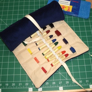 Organic Beeswax Crayon Holder - Waldorf inspired - for 16 square and 16 stick crayons - crayons not included - made to order