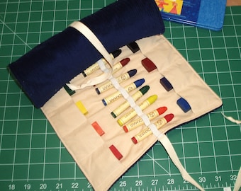 Organic Beeswax Crayon Holder - Waldorf inspired - for 16 square and 16 stick crayons - crayons not included - made to order