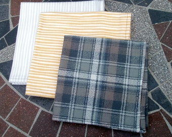 Gift Ready Organic Flannel Hankie - Organic Cotton Flannel - 13-inch square