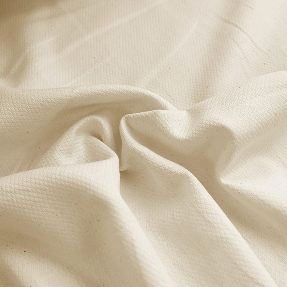 Organic Cotton Birdseye Fabric By The Yard - Undyed Unbleached