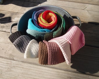 READY TO SHIP - Organic Cotton Wash Cloths - singles