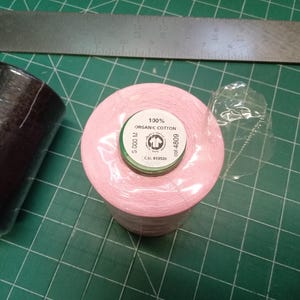 Scanfil Organic Cotton Thread Cone: 5000m - Sewing - black, red, pink or white Pink