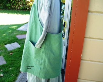 Heavyweight Linen Smock Tunic - Oversized Fit, Patch Pockets