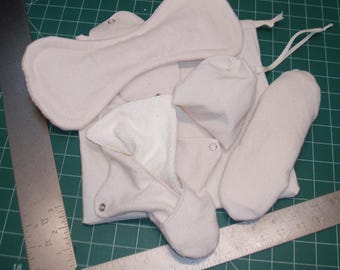 Organic Cotton Cloth Pads Starter Kit – Reusable Feminine Hygiene - moonpads