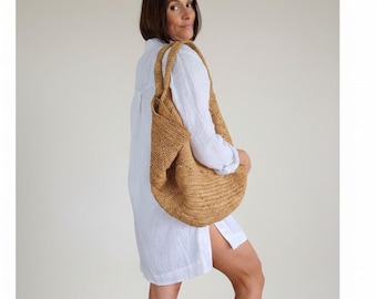 Linen Shirt Dress, White Button Up Tunic, Beach Cover Up