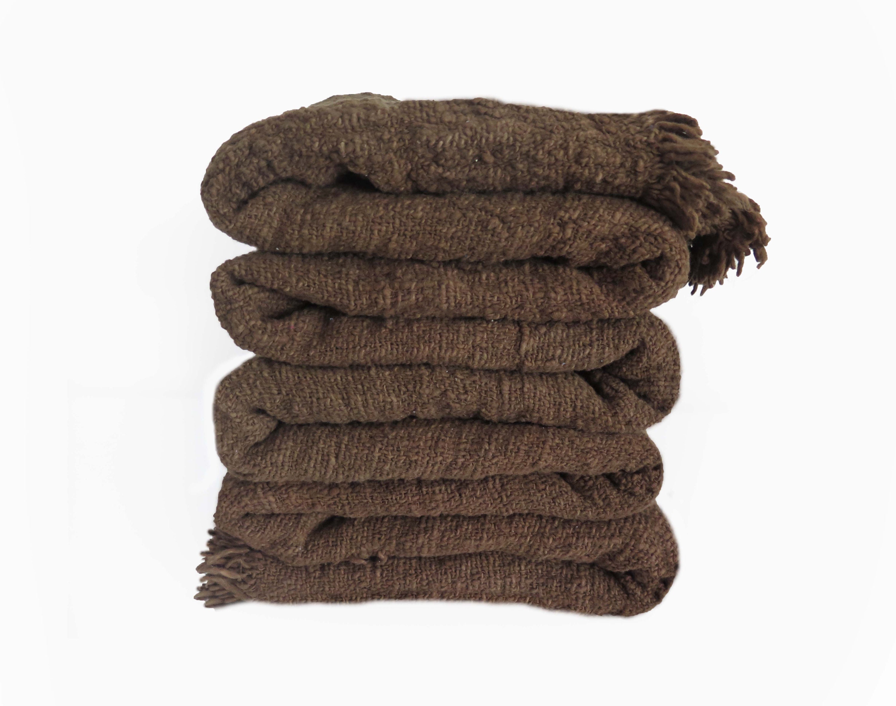 Brown Throw Blanket Handwoven Hand Dyed Sofa Throw Etsy