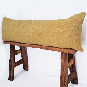 Extra Long Lumbar Cushion Cover, Long Bed Pillow, Oversized Pillow, Handwoven Cushion, Lumbar Pillow Cover