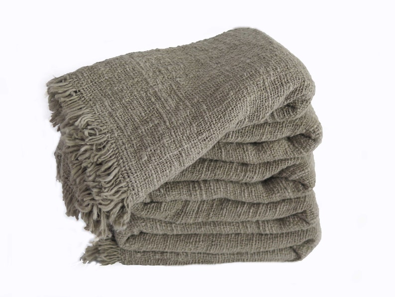 Sage Green Throw Blanket Queen Sage Green Décor Bud Green Etsy