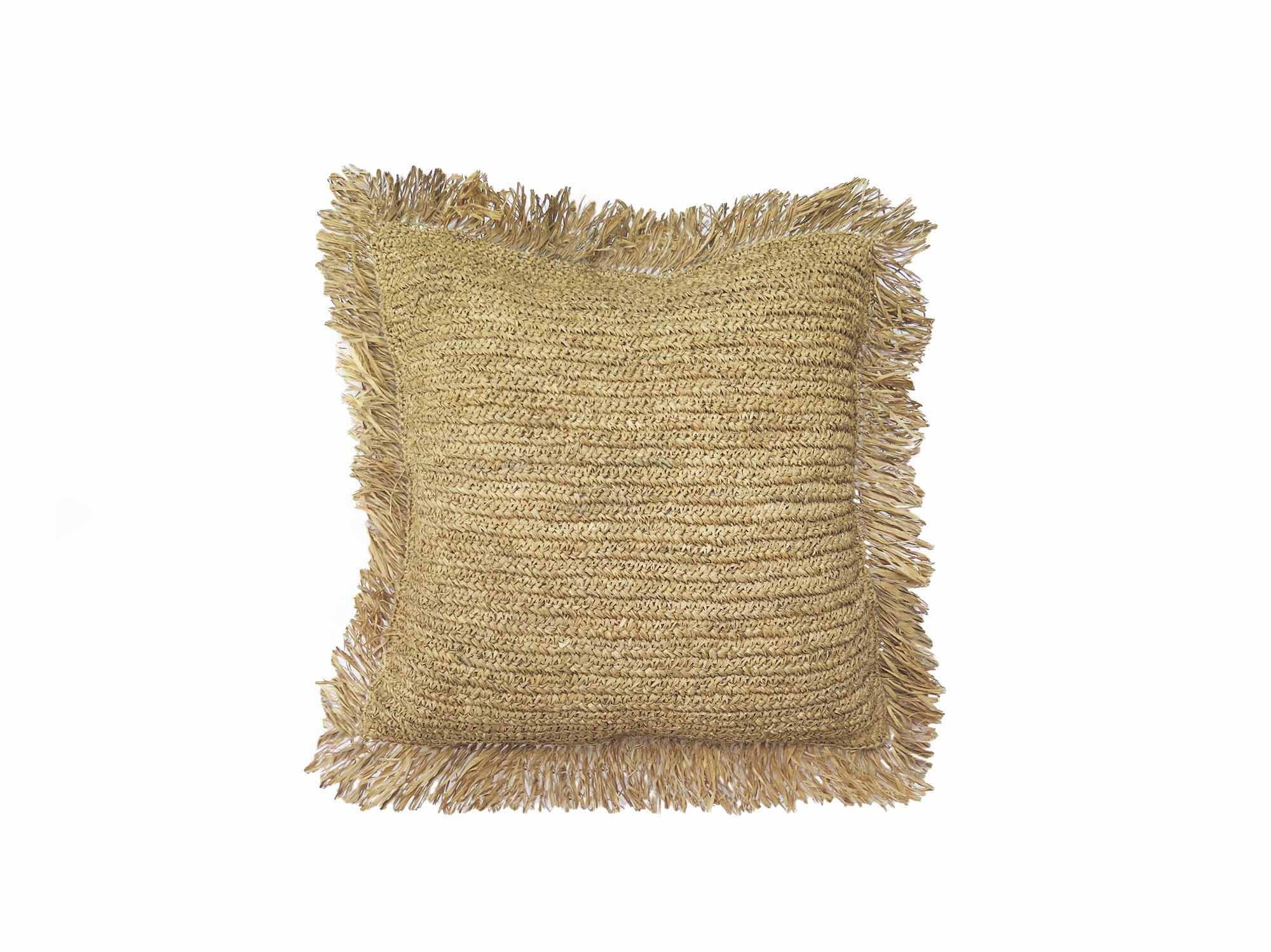 raffia cushion cover