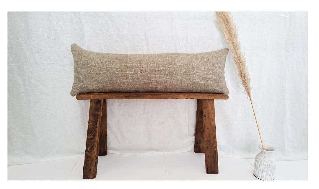 Long Lumbar Pillow, 12x36 Pillow Cover, Grey Lumbar Pillow, Extra Long