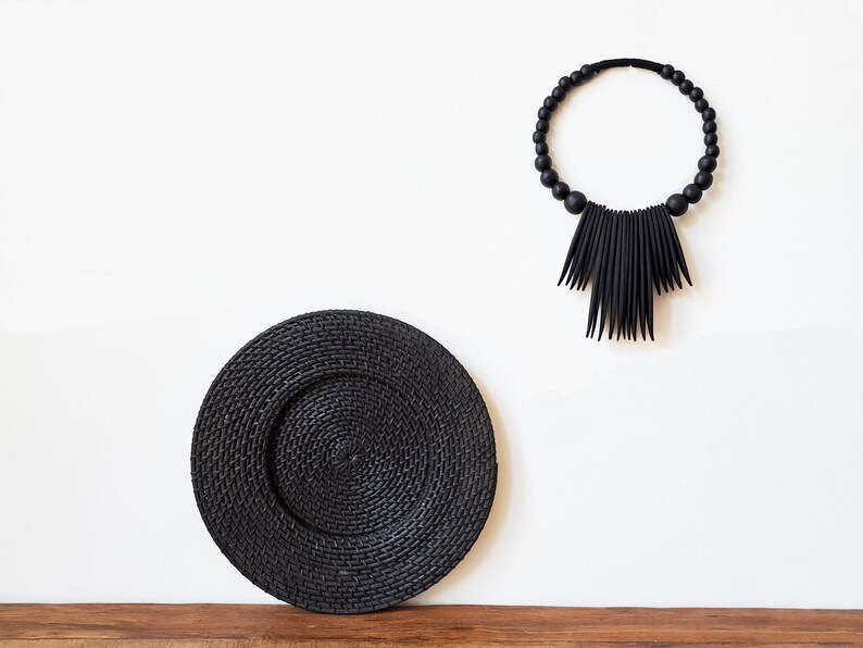 Wooden Tribal Display, Boho Tribal Wall Hanging, Bohemian Rustic Home