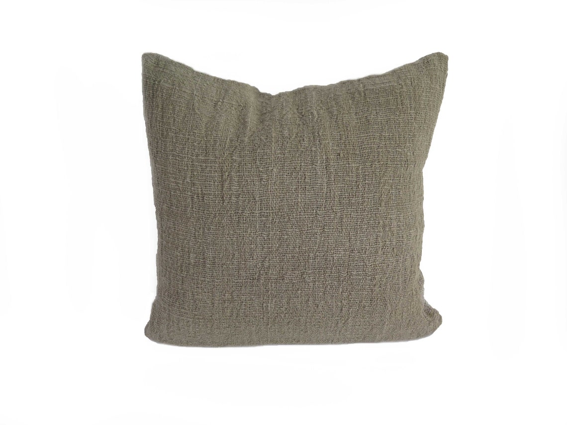 Sage Green Throw Cushion Cover Handwoven Cushion Sage Green Etsy
