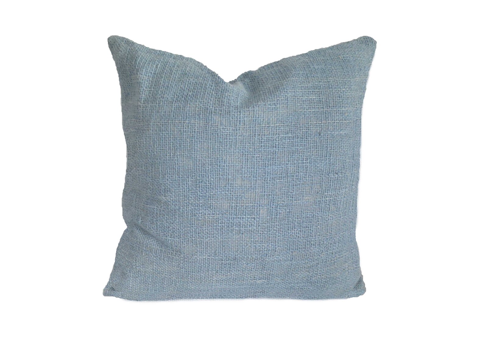 Light Blue Cushion Cover Indigo Handwoven Raw Cotton Throw Etsy