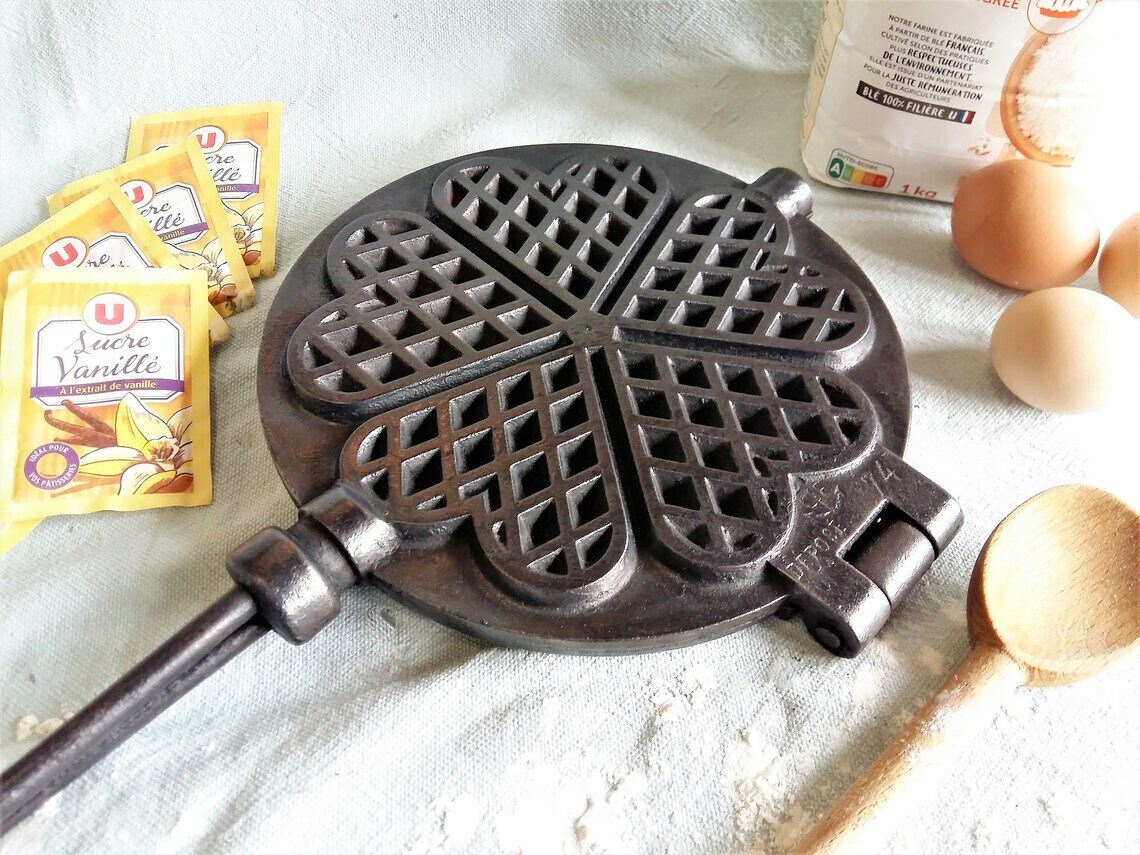 cast iron mini waffle maker