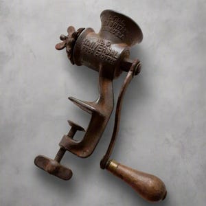 Antique Universal Food Chopper: 1890s Hand Crank Meat Grinder, Kitchen Decor