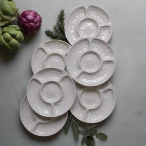 Set of Six 1970&#39;s Artichoke Plates