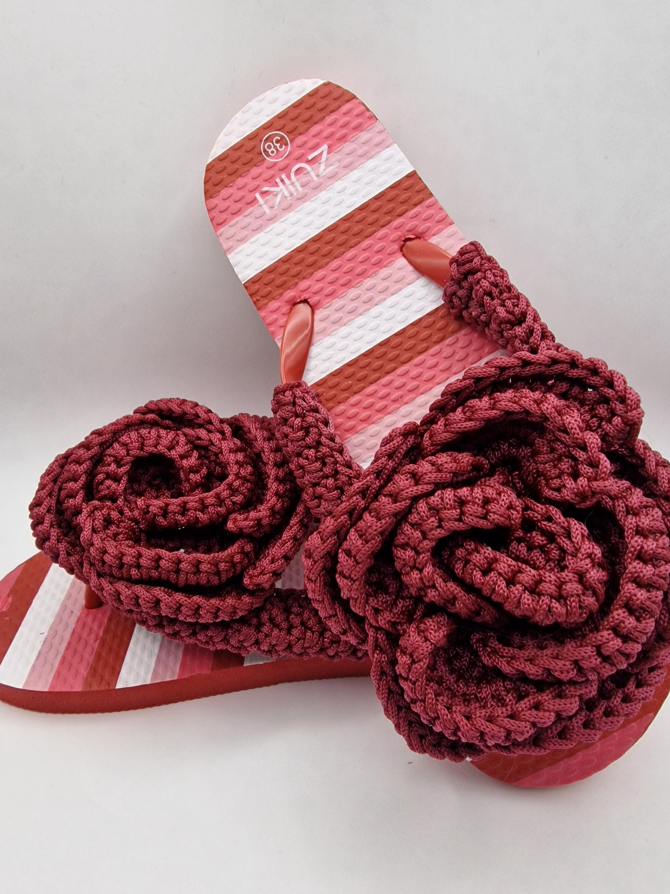 Crochet flip flops