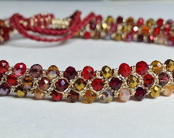 Macramé Choker with Crystals