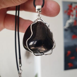 Jet Pendant – Protective Natural Gemstone in Sterling Silver – Handmade Jewelry