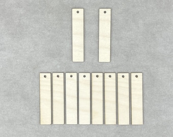 Bar Ohrring Sublimationsrohlinge, 10 Paar (20 Stück), umweltfreundliche birkenartige doppelseitige Sublimationsohrringe