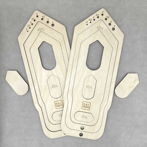 Wooden mitten blockers 2pcs 3 sizes in 1 knitting tool