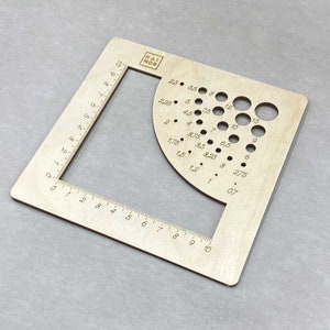 Knitting and Crochet Gauge Ruler, Measuring Frame, Personalized, Baltic ...